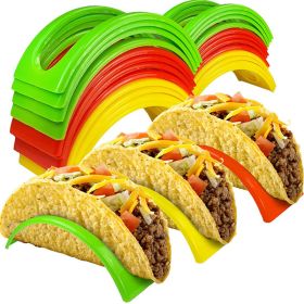 3/6pcs; Mexican Muffin Bracket; Taco Pancake Rack; Taco Holder; Kitchen Food Grade Corn Roll Rack (Color: 3 Pieces Of Red, Yellow And Green)