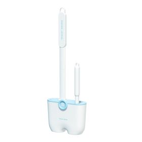 1pc Toilet Brush; Household No Dead Angle Cleaning Brush; Toilet Long Handle Detachable 14.96"x5.19" (Color: Blue)