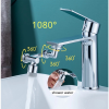 1pc New Universal 1080° Rotation Extender Faucet Aerator; Plastic Splash Filter; Kitchen Washbasin Faucets Bubbler Nozzle Robotic Arm
