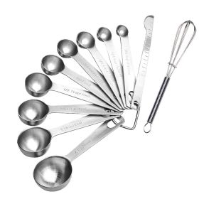 Measuring Spoons: U-Taste 18/8 Stainless Steel Measuring Spoons Set of 9 Piece: 1/16 tsp;  1/8 tsp;  1/4 tsp;  1/3 tsp;  1/2 tsp;  3/4 tsp;  1 tsp;  1 (type: 11 pieces)