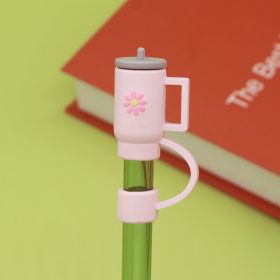 10mm Straw Cap Cup Straw Dust Cover (Option: Light Pink-Without Straw)