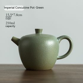 Stoneware Bluestone Glaze Side Handle Anti-scald Handle Tea Set Teapot Household (Option: Chaise Pot)